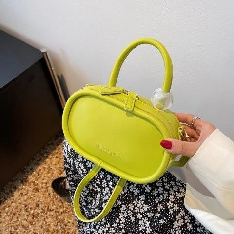 Black Grace OL Mini Ellips Woman Girl Messenger Shoulder Bag PU PVC Leather Women Sport Bag Lady Handbag Purses 250217