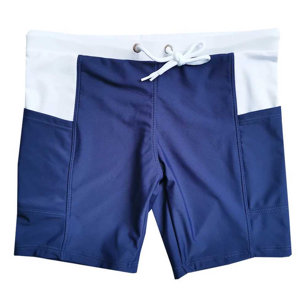 New Trunk Swimwear Swim Pants Solid Stretch Outdoors Casual Bathing-Pants Brand Beach Professional swimming trunks Man Swimsuit M250218