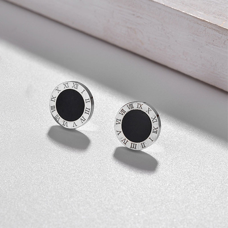 Stylish Stainless Steel Roman Numeral Stud Earrings for Men Women Minimalist Hypoallergenic Ideal Jewelry for Birthdays Wedding or Anniversaries