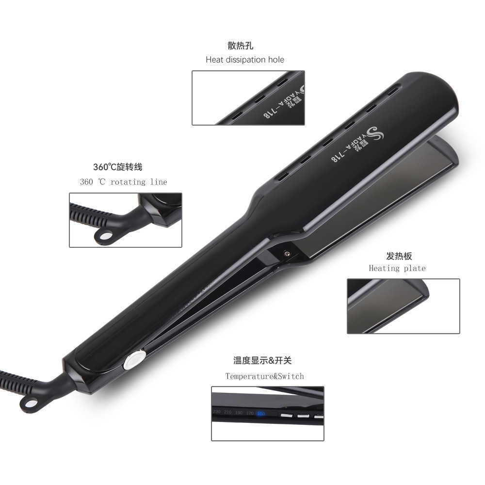 Tempering barbershop hair straightener Electric splint Perm straightener Straight clip curling iron CL250218