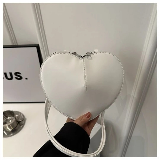 Red Heart Women Bags Trend Elegant Girl Woman Handbag Shoulder PU PVC Lady Crossbody Purses Tote Womens Bag 250217