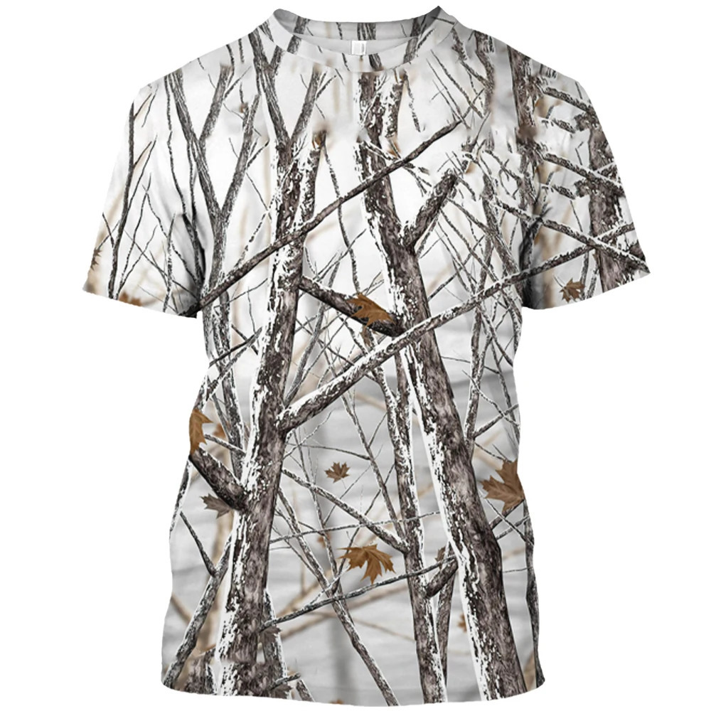 Jungle Camouflage Print Summer Mens O-Neck T-shirt Casual Short Sleeve Oversized T Shirts Fashion Tee Tops Trend Men Clothing 250217