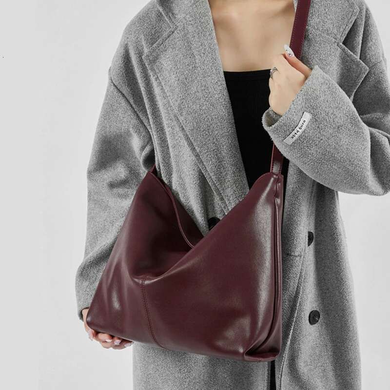 Hifashion Vintage Genuine Leather Hobo Crossbody Shoulder Bags For Women 2024 Trend Designer Large Capacity Work Ladies Handbags