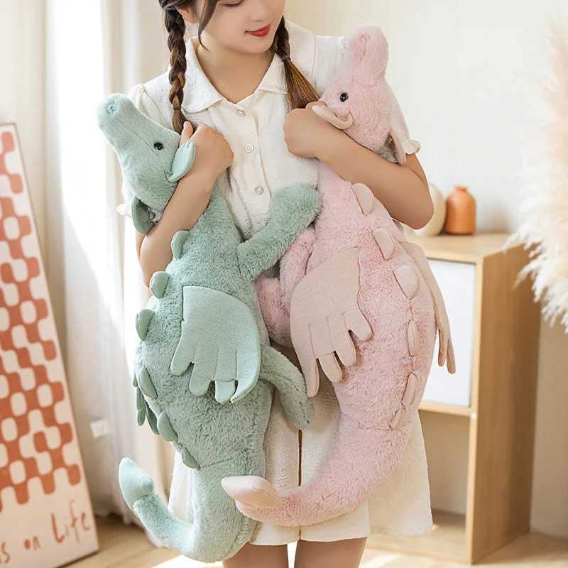 Giant Soft Plush Toy Flying Dragon Plush Toys White Green Pink Dinosaur Pillow Stuffed Animal Soft Doll Birthday Gifts DecorXJ250218