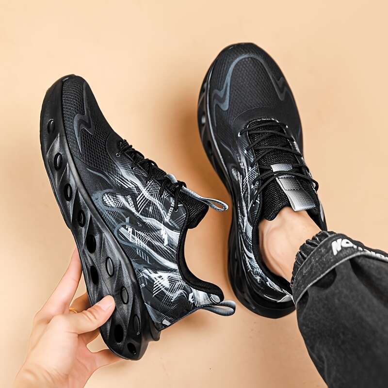 Men's breathable shoes - shock-absorb ing non slip sole, suitable for jogging, tennis, and gym activities