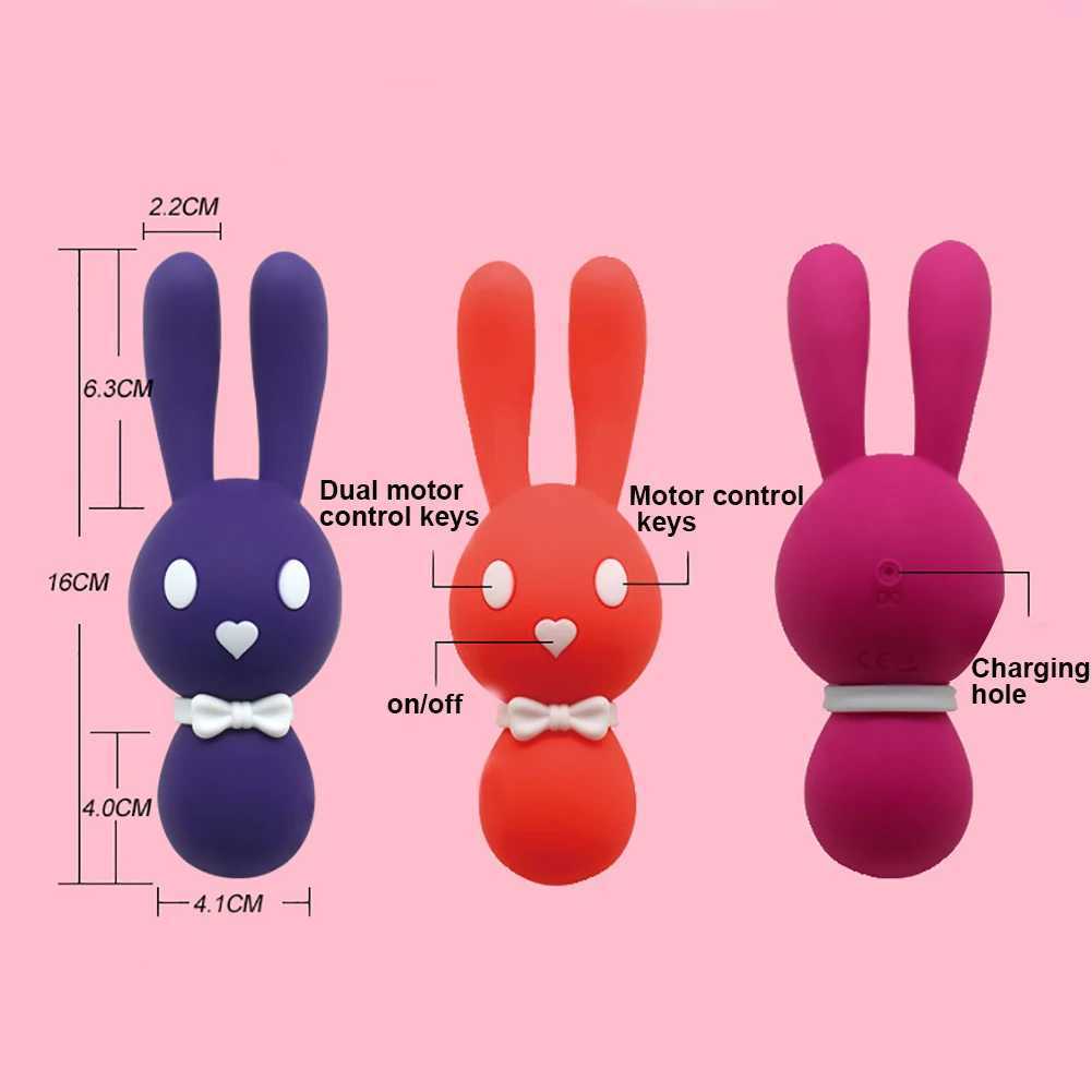 Women Masturbation Big Rabbit Ear Vibrator Stick G-spot Clitoris Massager Toy Sex Toys for women G Spot MassagerXJ250218
