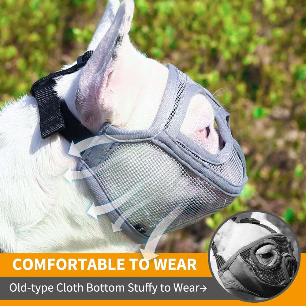 Dhpet bulldog Muzzle French Bulldog English Bulldog Pet Dog Muzzle Short Mouth Dog Anti-bite And Anti-eating Mask