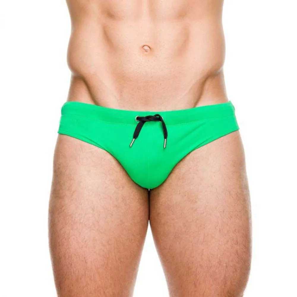 Mens Speedos Solid Color Tether U-Shaped Cup Sexy Nylon Beach Pool Hot Spring Large Size Speedos include cups M250218