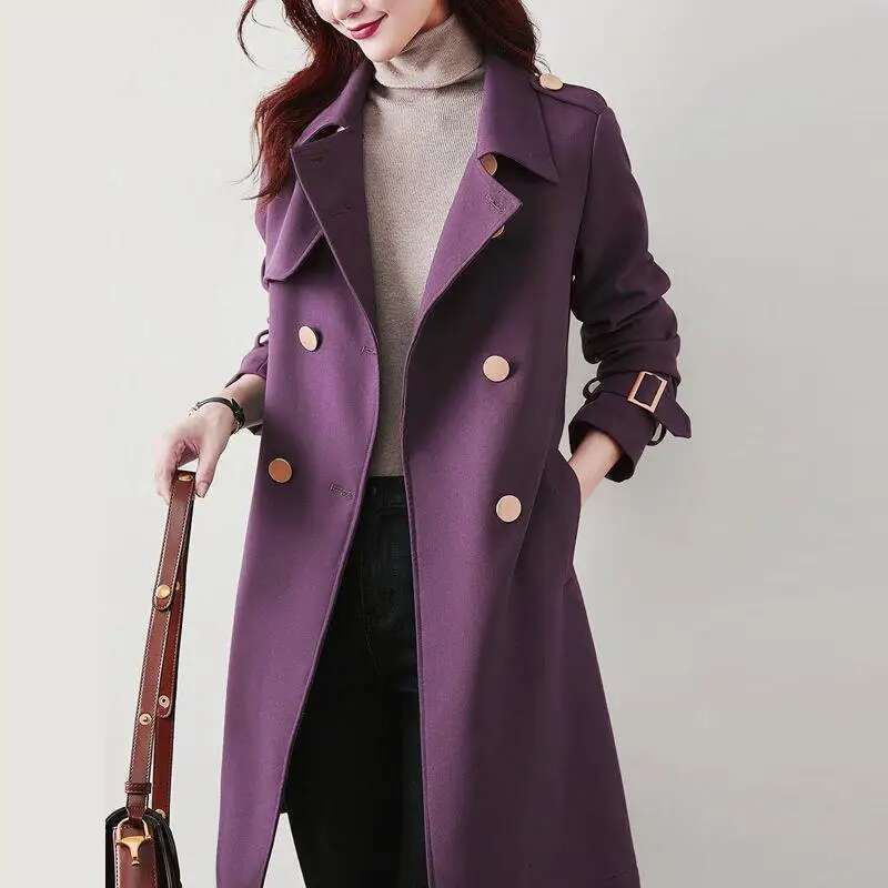 Trench Coat Women 2024 Autumn Winter Korean Office Lady Casual Long New In Coats & Jackets Outwears