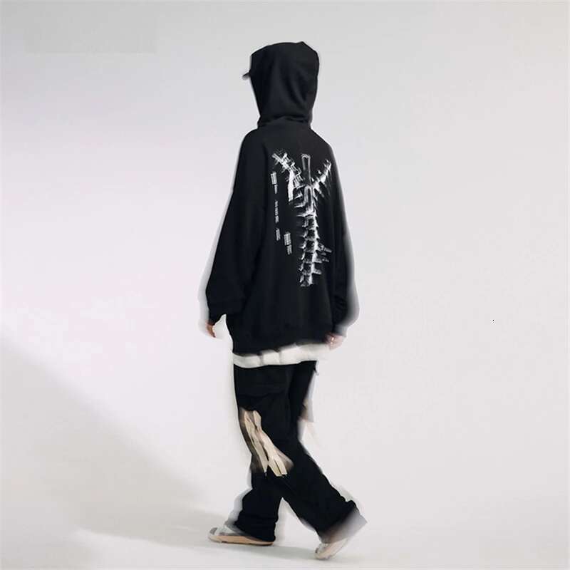 11 BYBB'S DARK Loose Oversized Hoodie Sweatshirt 2021 Autumn Black Pullover Men Haruku Hoodies Hip Hop Streetwear WB306