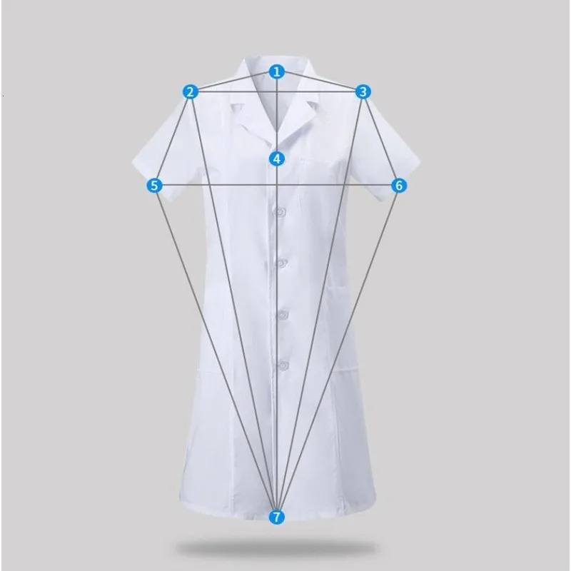 Womens Fashion Lab Coat Short Sleeve Doctor Nurse Dress Long Sleeve Uniforms White Jacket Waist Belt 250217