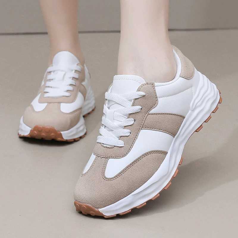 Running shoes with lace casual lightweight platform shoes Zapatillas de mujer walking sports shoes with lace Y250318