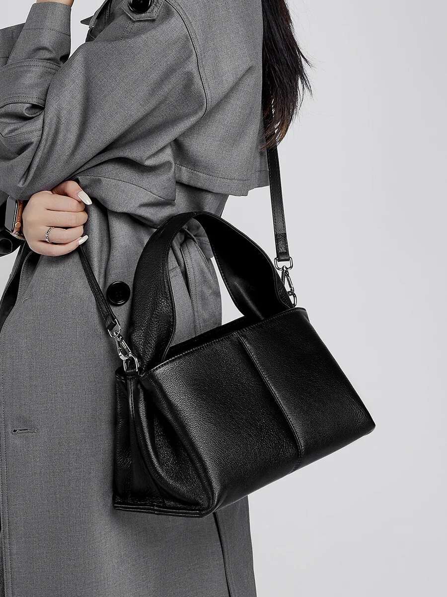 YANATARI Genuine Leather Woman Shoulder Handbags Ladies Crossbody Bags Designer Minimalism Cowhide Dumpg Bag