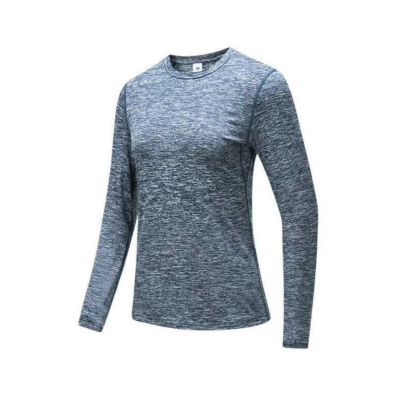 Active Shirts Tees Sports Shirt Woman Gym Quick Drying Long-sleeve T-shirts Clothes Wear Training and Exercise Running Top Sportswear H25218
