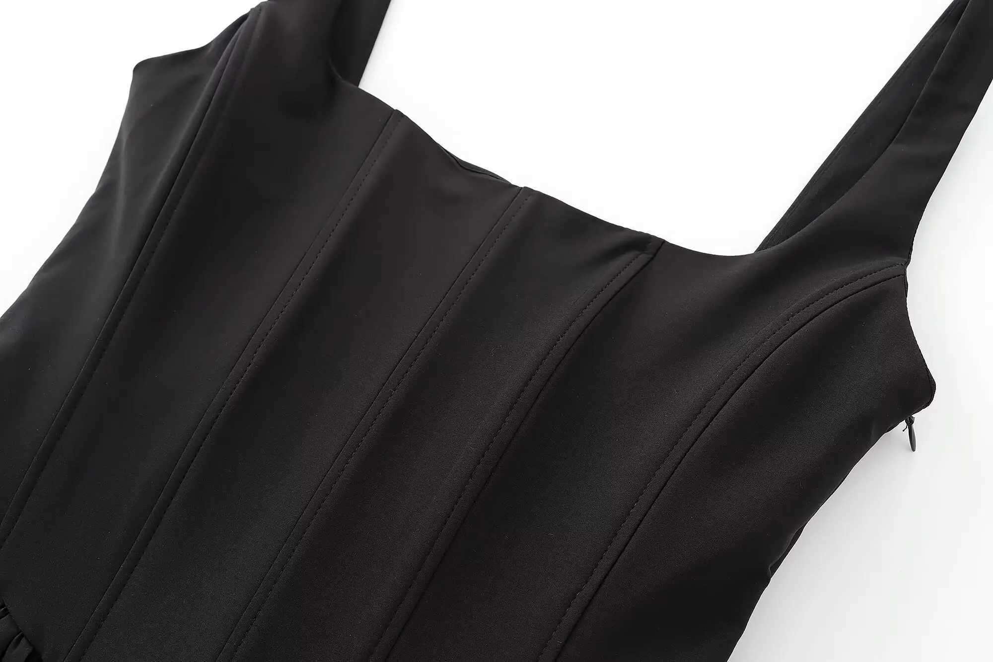 Basic Casual Dresses 2024 Autumn New Womens Clothing European And American Style Fashionable Corset Style Slveless Suspender Short Dress H25217