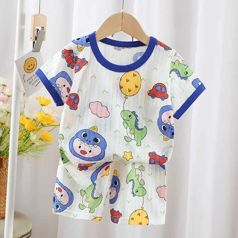 2024 summer new childrens clothes kids short sleeve shorts set boys and girls baby t-shirts boys and girls cotton wholesale W250218