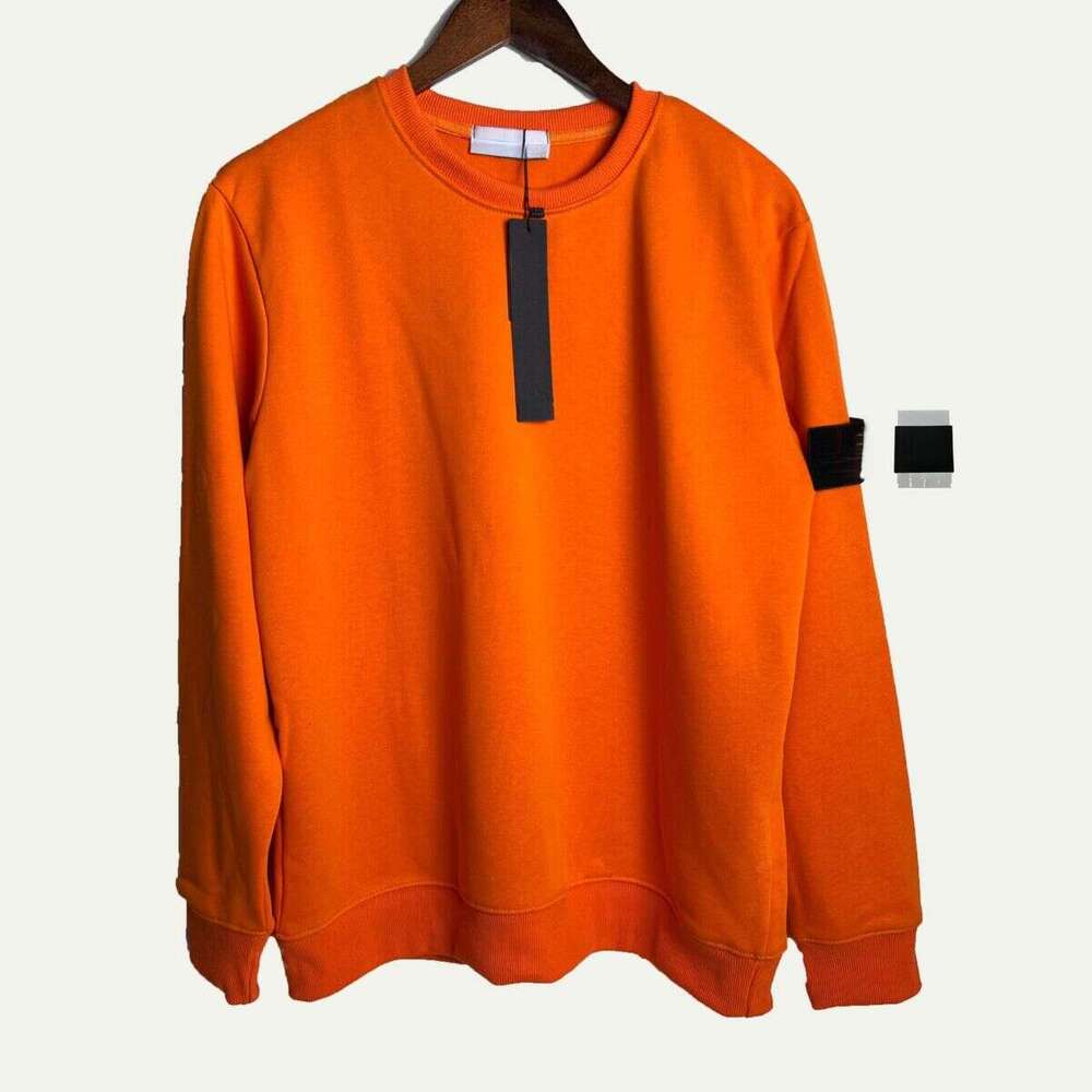 Round Neck Hoodie Men's Solid Color High Street Plus Version Versatile Casual Top