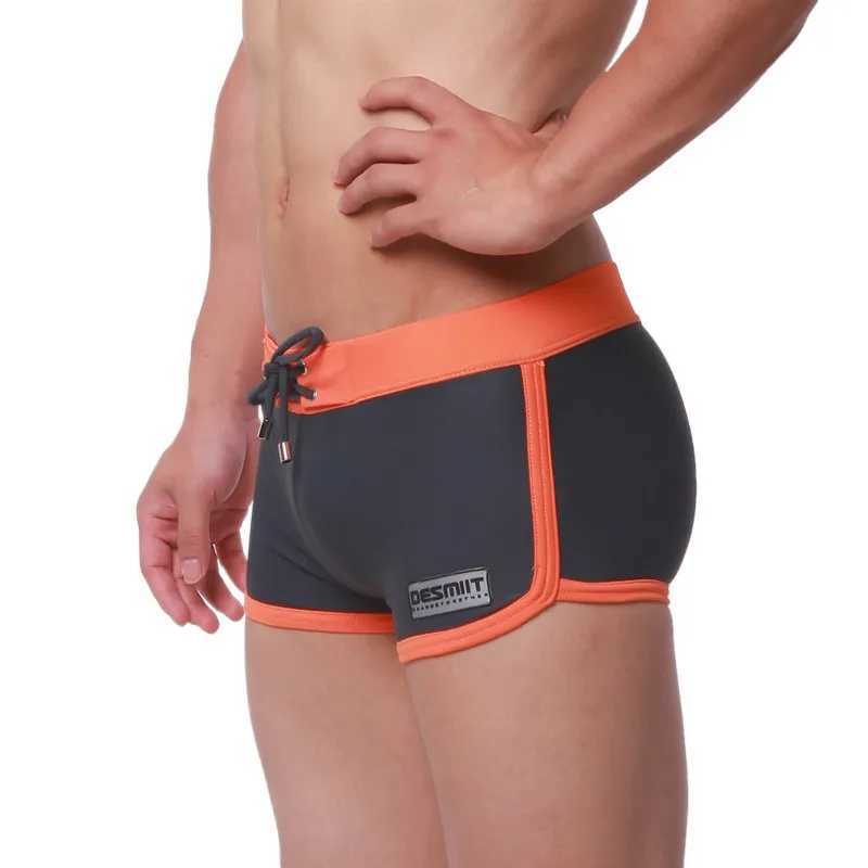 New Arrival Desmiit Swimwear Swimming Trunks For Men Swim Shorts Sexy Gay Swimsuit Beach Surf Boxers Briefs Bathing Suit Underpants Melting Z260314