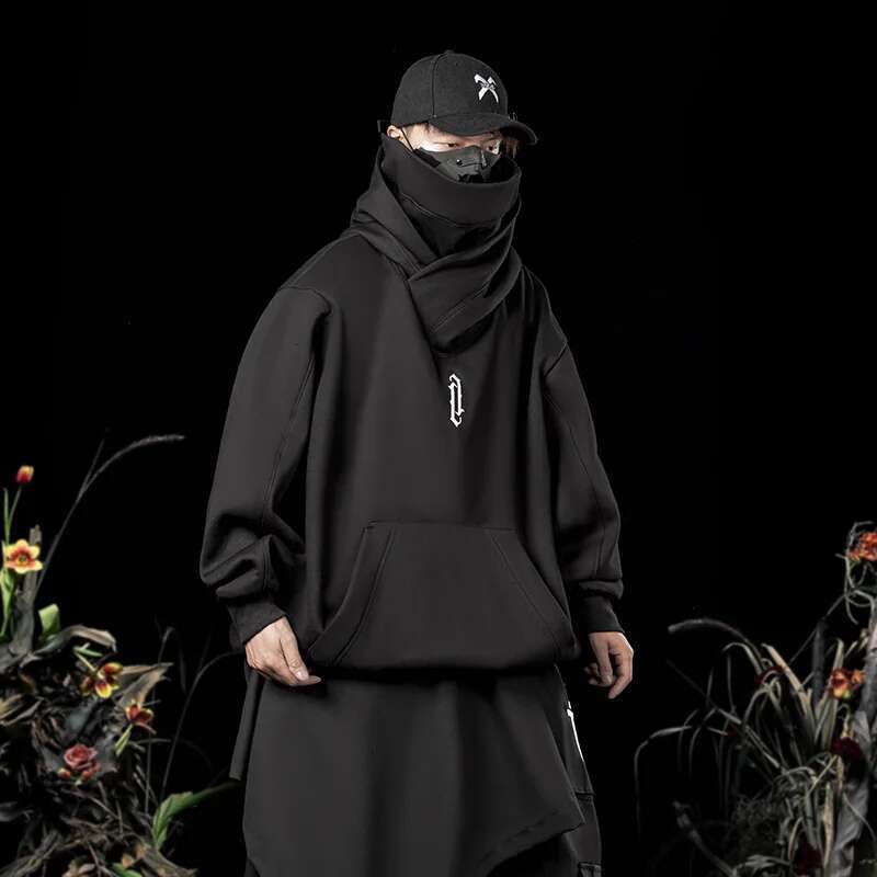 11 BYBB'S DARK 2023 Double Necke Hoodie Techwear Haruku Men Hoodies Hip Hop Streetwear Pullover Sweatshirts Oversize