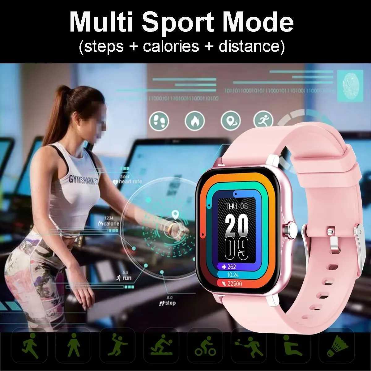 1.83 Waterproof Smart Watch with Message Answer Call Sleep Monitoring Sports Pedeter Information rts For iPhone Android Y250218