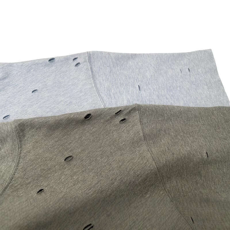 American high street summer washed distressed letter printed short sleeved loose casual unisex T-shirt