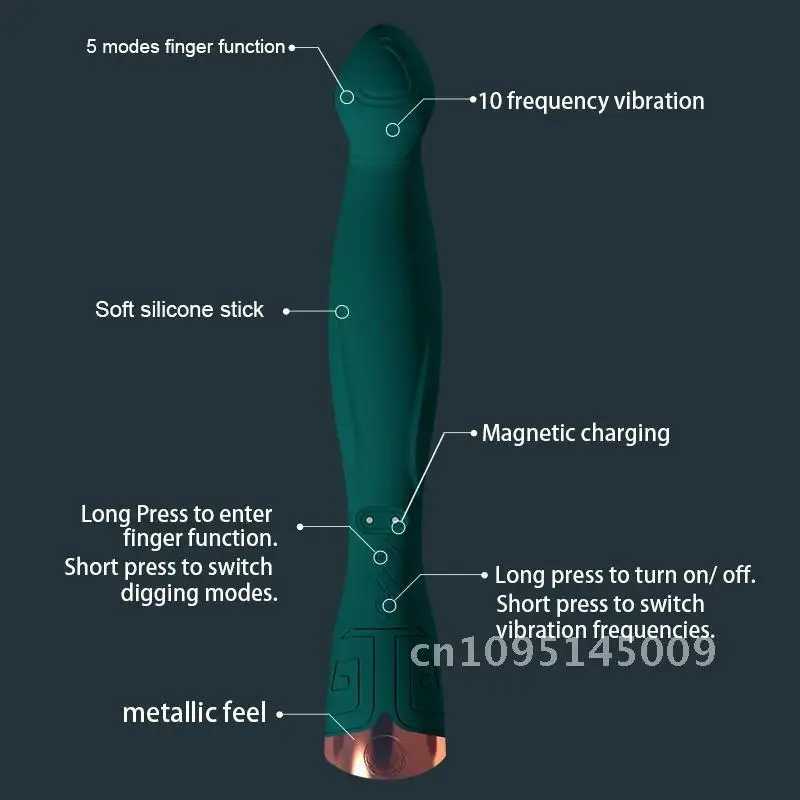 Finger Digging G Spot Vibrator Dildo Sex Female AV Stick Adult Sex Woman18 Vagina Massager Clitoris Silicone Toys for StimulatorXJ250218