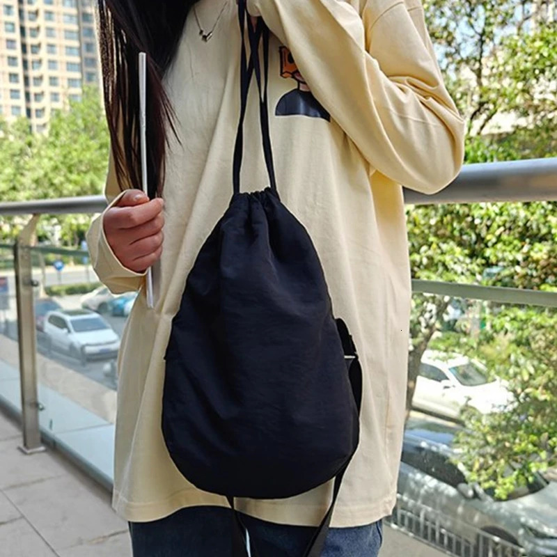 Stylish Large Capacity Crossbody Purse Practical Drawstring Nylon Shoulder Bag Satchel For Womens Daily Use And Travel 250213