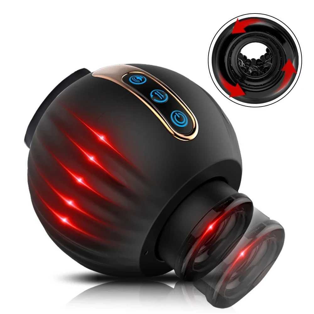 Automatic Male Masturbator Telescopic Rotation Vagina Masturbation Adults Sex Toys for Men Piston Open-ended Mastubators Cup W250218