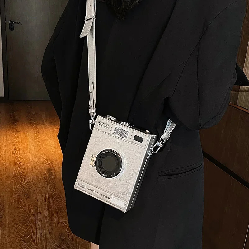 Personality Womens Crossbody Bag Originality Camera Shaped Small Square Bag Youth Fashion Womens Shoulder Bags 250214