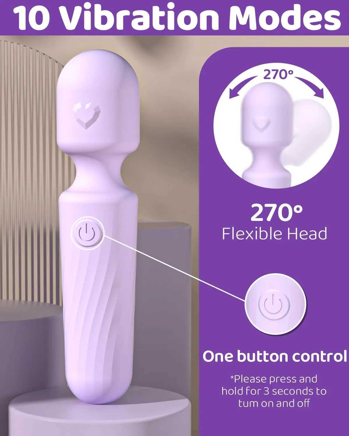 10 Speeds Powerful AV Vibrator for Women Nipple G spot Clitoris Stimulator Magic-Wand Dildo Female Masturbation Adult Sex ToysXJ250218