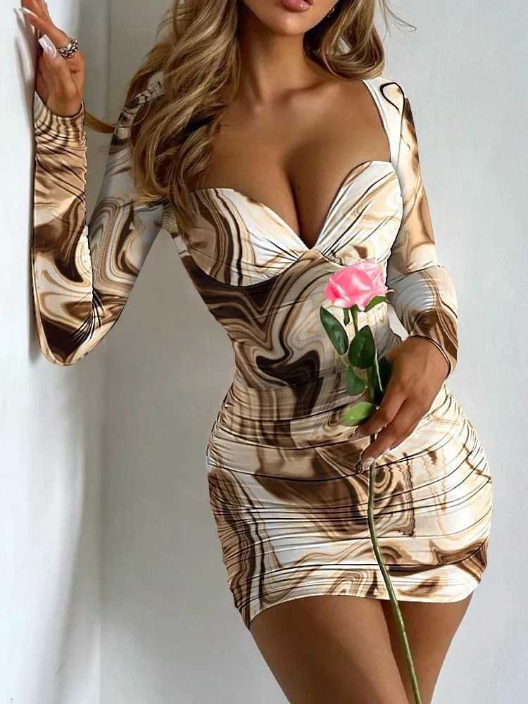 Basic Casual Dresses Sexy suit Hip Slim mini dress print low cut body party night club womens fashion trend tight short vest H25217