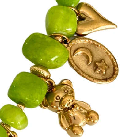 Stainless steel gold pendant accessories, bracelets, necklaces, pendants, color retention new handmade DIY jewelry accessories