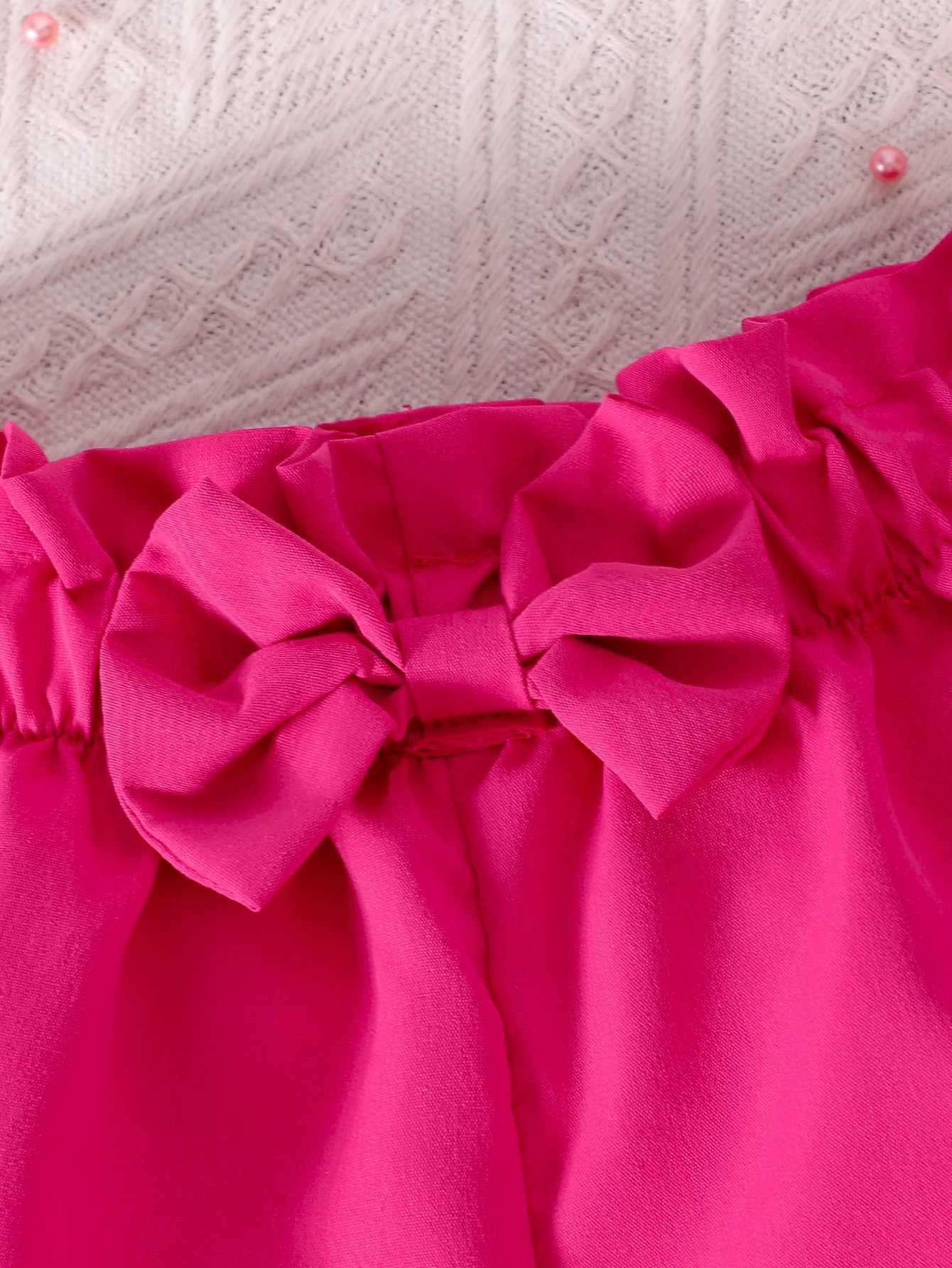 Summer girls short sleeved shorts two-piece set sleeveless T-shirt and shorts set butterfly print T-shirt solid color shorts W250218