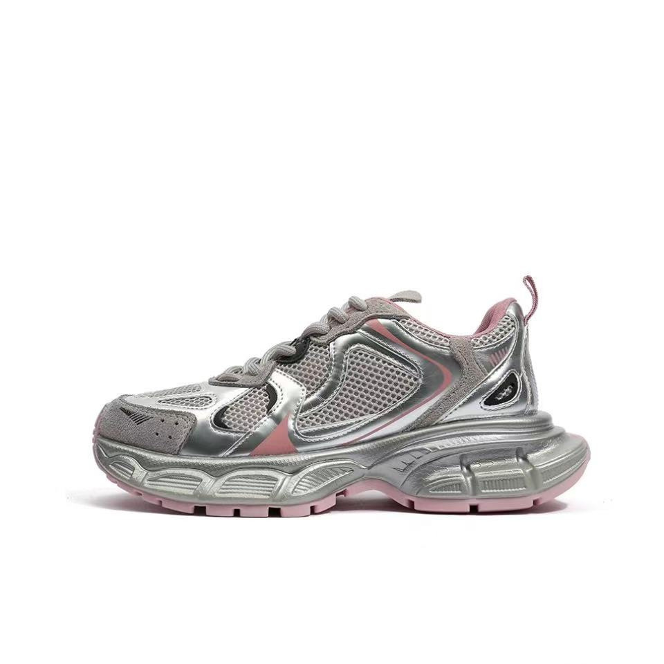 Free shipping designer Running Shoes for woman 2025 new sport outdoor Breathable Massage Height Increasing pink shoes