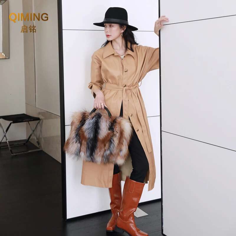 Real Fox Fur Woman Big Ladies Crossbody Bags Designer Handbags Women Handbag Shoulder Fluffy Tote Bag Fuzzy