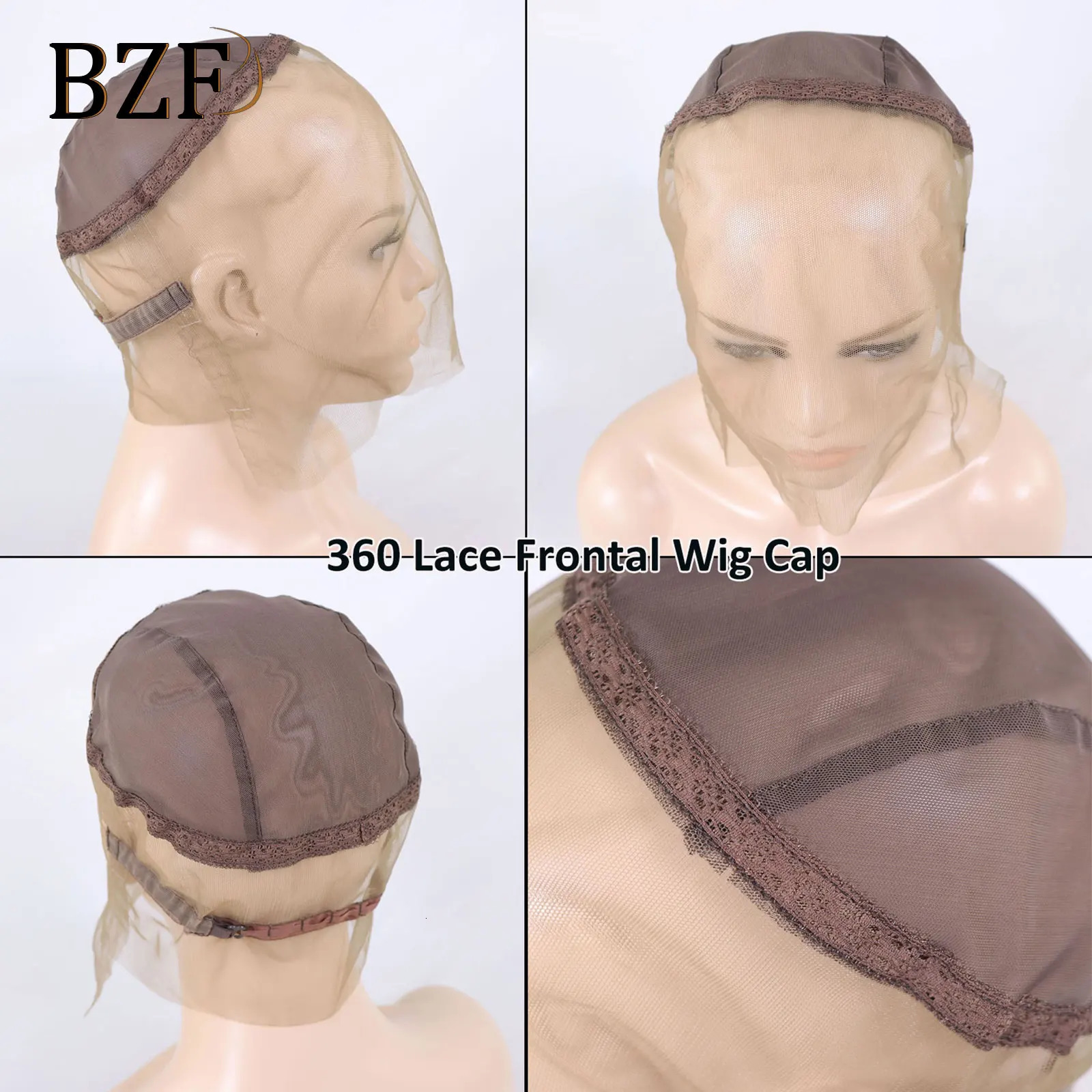 Full Lace Wig Cap Transparent Swiss 360 Lace Frontal Wig Caps For Making Wigs Ventilated 13x6 Lace Weaving Net Cap Accessories 250214