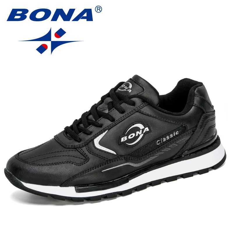 BONA New Designers Nubuck Leather Trendy Sneakers Men Outdoor Casual Shoes Man Sapato Masculino Krasovki Zapatos De HombreC250217