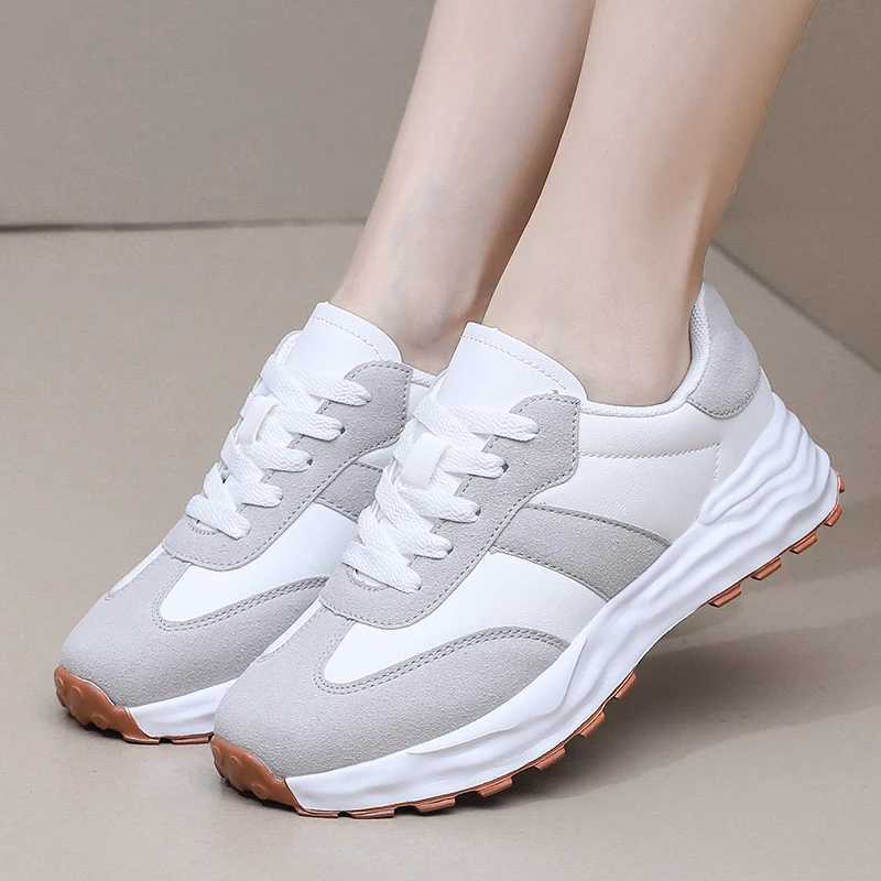 Running shoes with lace casual lightweight platform shoes Zapatillas de mujer walking sports shoes with lace Y250318