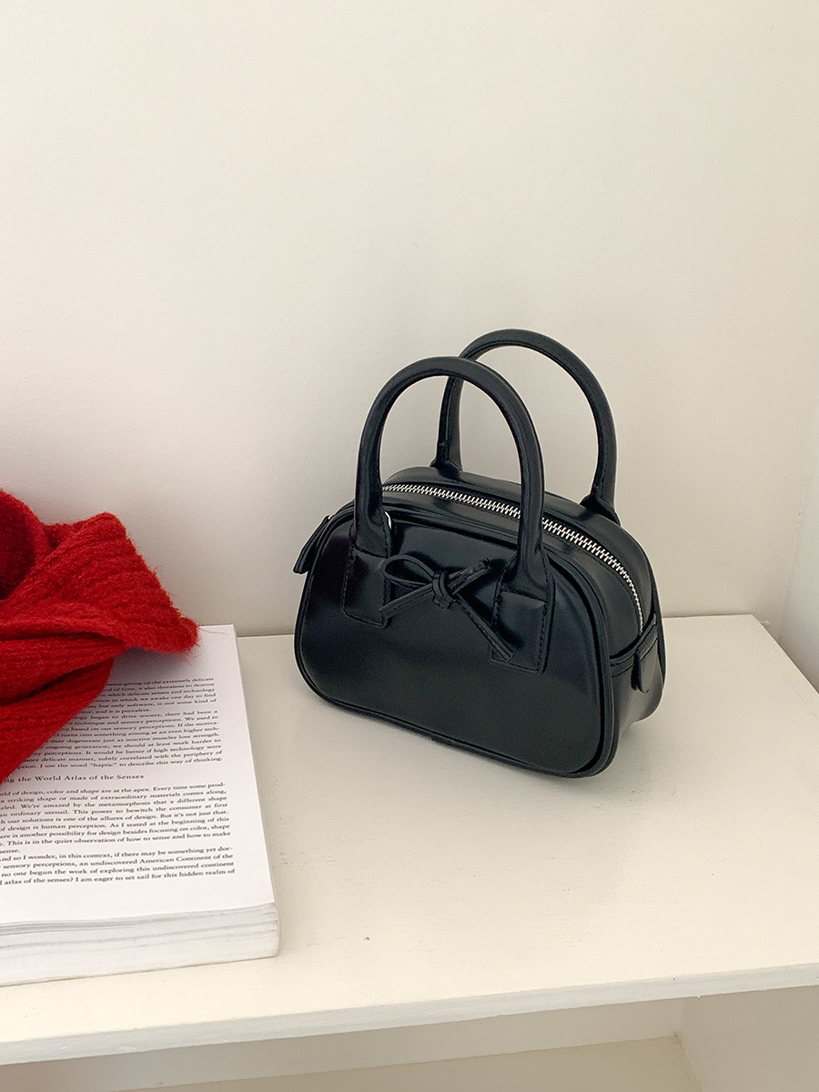 Small Bow Tote Bag - Fashionable Hand Carry Saddle Bag with Shoulder Strap