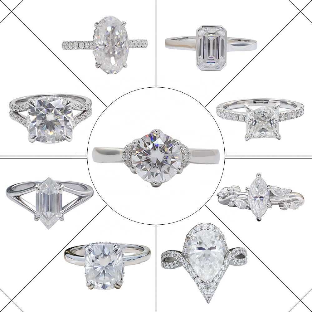 Full Moissanite Eternity Ring Band Silver925 DE VVS1 3x5mm Oval Mossanite Diamond Wedding Band