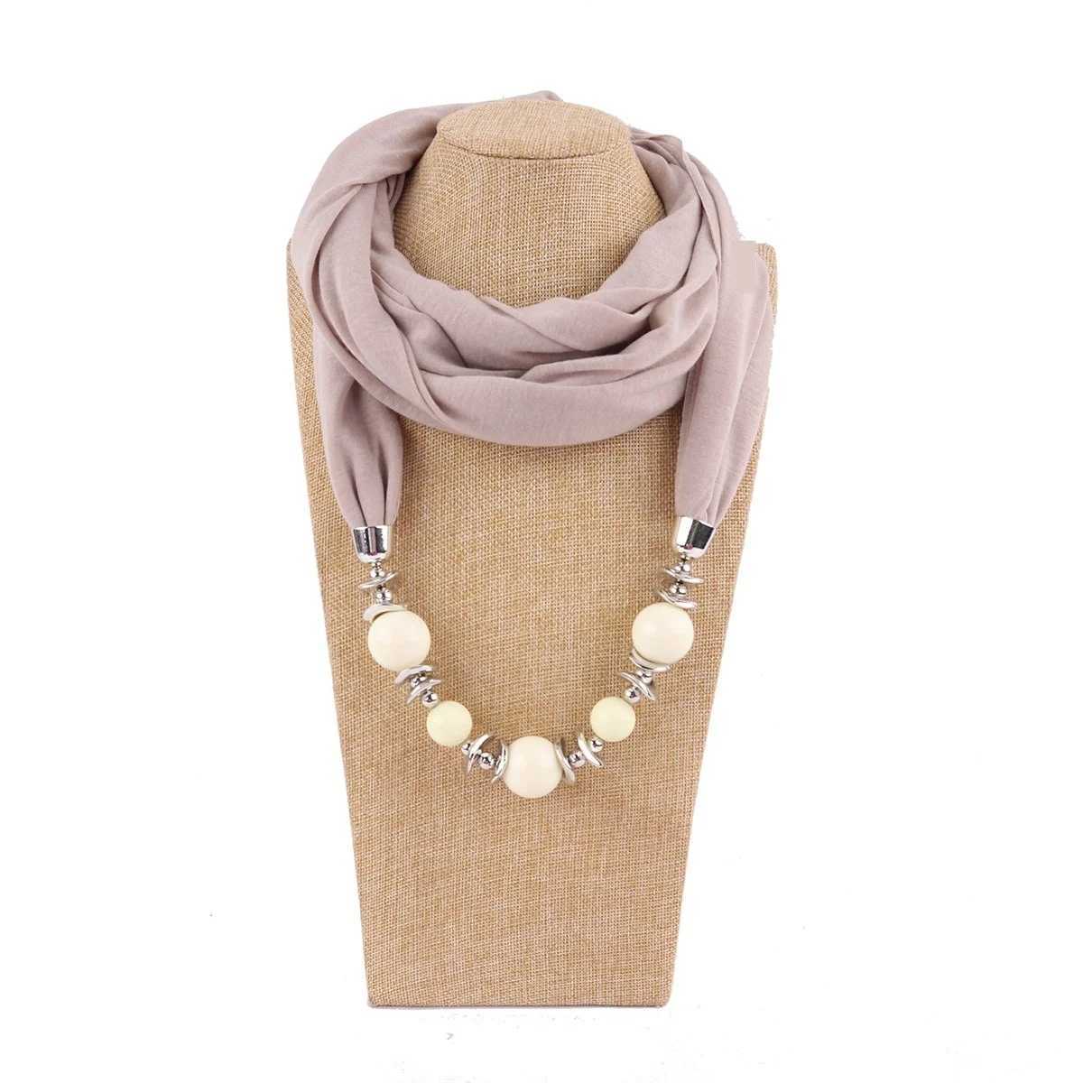 1 Pcs Women New Fashion Scarves Collar Pendant Scarf Necklace W250218