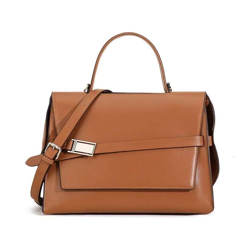 Genuine Leather Designer Handbag 2024 High Quality Large Capacity Commuter Tote Bag Women Original Brands Shoulder Bags