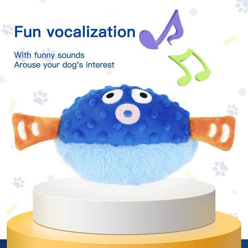 Others Dog Toys Chews Teddy Run Interactive Dog Toys Musical Ball Self Moving BallsChewable Plush Cover USB Rechargeable for Small and Medium Dogs H25