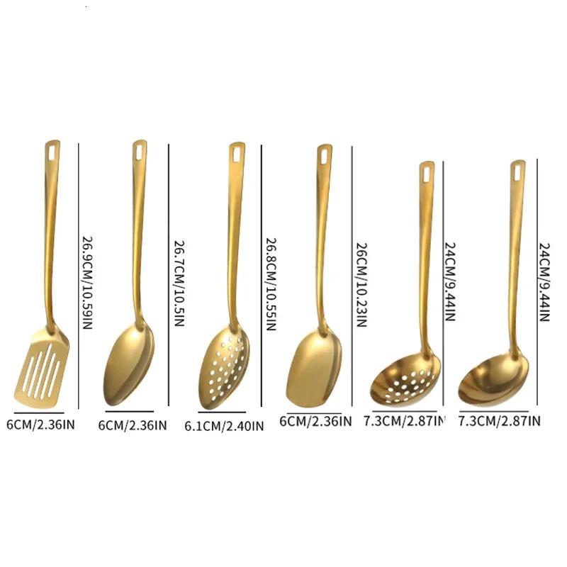 26pcs stainless steel kitchenware set for home kitchen Korean pot spoon slotted frying cooking 250212