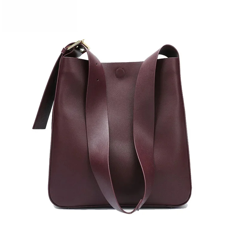 2025 Solid Color Fashion Cowhide Leather Shoulder Bag For Casual Ladies Crossboday Bags Designer Famous Brand Women Totes