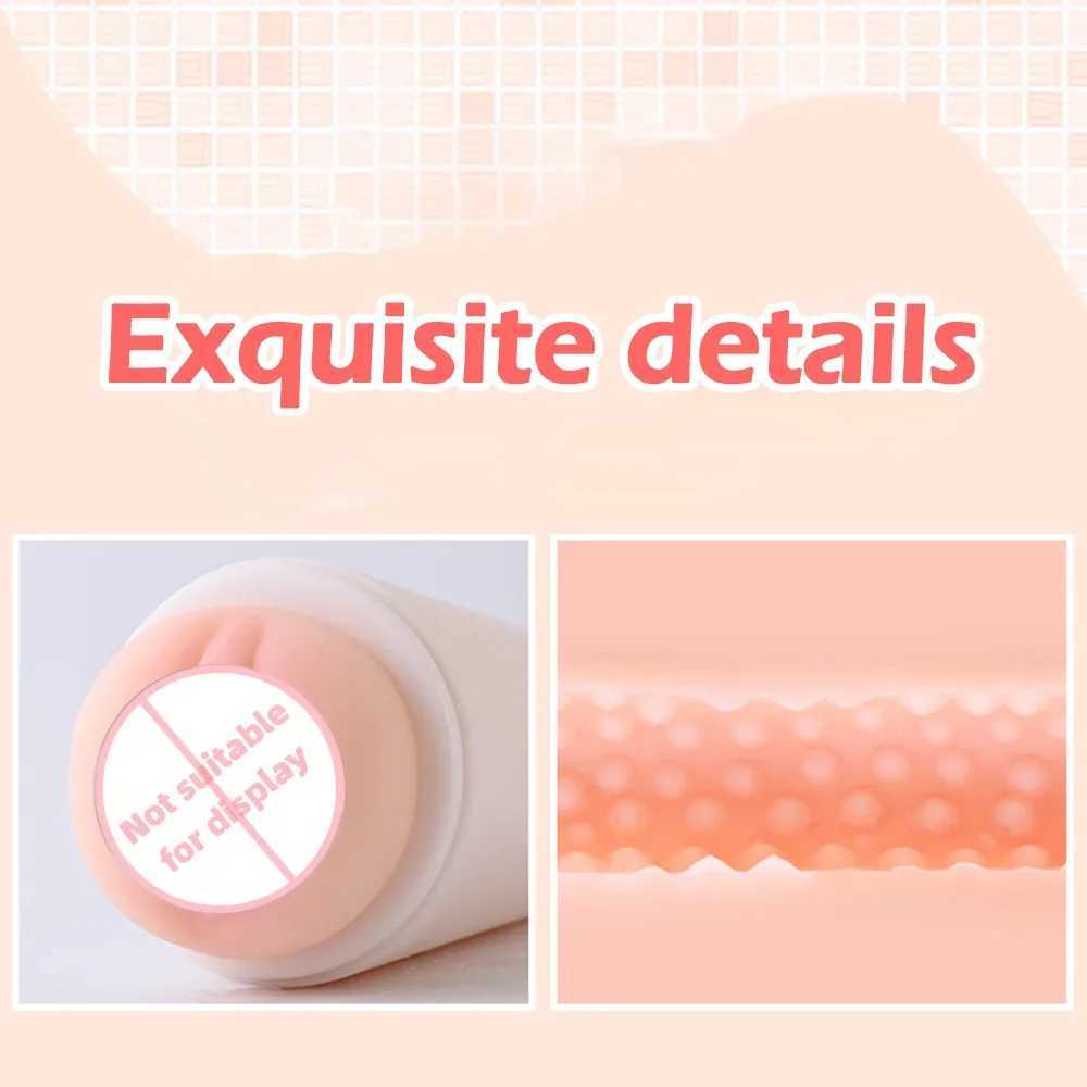 NewRealistic Vagina Sex Toys Scrotum Stimulator Safe Silicone Vaginal Male Masturbator Soft Pocket Pussy Male Sex Toy adult toys W250218