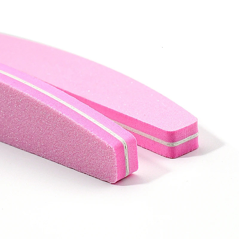 30Pcs/Lot Washable Nail File Professional 100 180 Grit Colorful Sponge Banana Nail Buffer Files Set For Manicure Pedicure Tools 250214