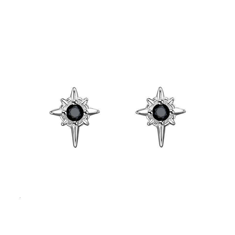 Star earrings for women, simple, compact, light , internet celebrity, student commuting, eight pointed star earrings, 2024 new trend