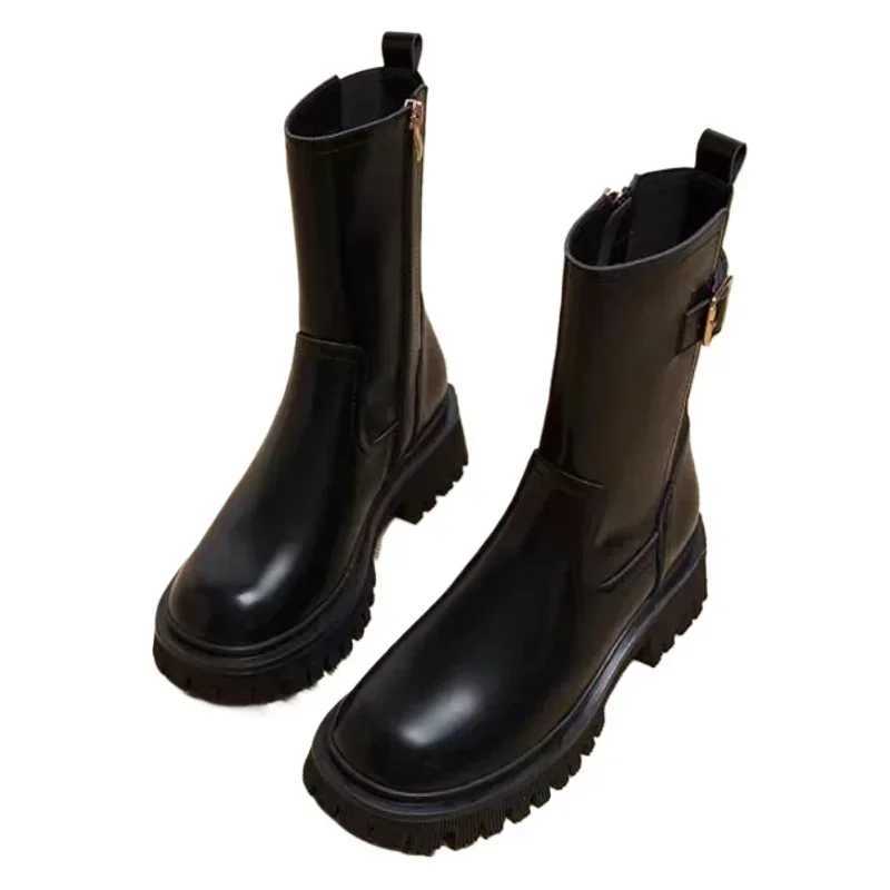 Women Ankle Boots Thick Heels Mature Fi Ccise Genuine Leather Shoes Woman Working Outdoor Casual New Luxury Brand WomanXJ250217