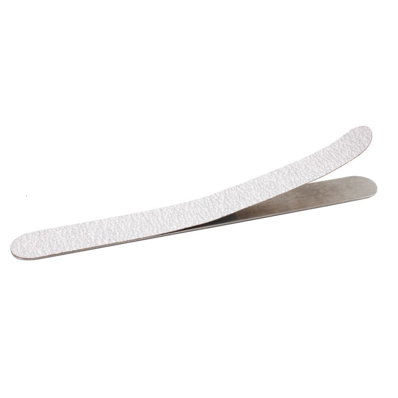 100Pcs Replacement SandPaper Strips Nail File With Metal Handle Double-sided Sanding Buffer Block Straight Polishing Salon Tools 250214